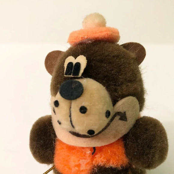 Vintage A&W Root Beer Advertising Bear On Sled Christmas Tree  Ornament Flaws - Picture 12 of 16